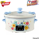 The Pioneer Woman 6 Quart Digital Slow Cooker With Locking Lid, Brilliant Blooms. Fixed Price $93.32.