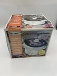 Vintage Rival Crock Pot Stoneware Slow Cooker Box. Open. Fixed Price $55.00.