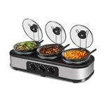 Triple Slow Cooker, 3 1.5 Qt Buffet Servers And Warmers, Pots Buf... Fast. Fixed Price $113.99.
