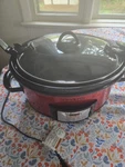 Crock-pot SCCPVL610-R-A Quart Programmable Slow Cooker Red Base And Glass Lid. Fixed Price $22.00.