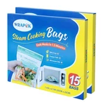 Wrapok Microwave Steamer Bags 30 Pack Zip Vegetable Cooking For Pot.... Fixed Price $25.36.