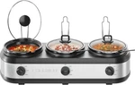 Chefman Triple Slow Cooker Food Warmer 3-POT 7.5 Qt Ceramic Crocks Pfas-free. Fixed Price $89.95.