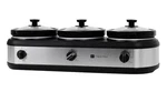 Culinary Chef CCSC3105-SS Triple Slow Cooker Buffet Server X 2.5QT Pots Silver. Fixed Price $69.99.