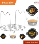 Stainless Steel Steamer Rack Trivet Handles For 6 8 Qt Pressure Cookers Lid Lift. Fixed Price $15.98.