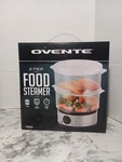 Ovente 2-TIER Electric Food Steamer, 5 Quart, Stainless Steel, Silver. Fixed Price $9.99.