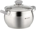 Modern Stainless Steel Stock Pot With Glass Lid Induction 3 Quart Dishwasher. Fixed Price $43.62.