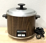 Vintage Sanyo 5 Cup Rice Cooker Woodgrain Mid Century - Clean And Working!!. Fixed Price $22.99.