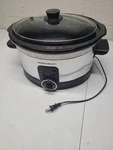 Used Hamilton Beach Slow Cooker 6QT Electric 120V Model No. 33565. Fixed Price $25.00.