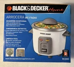 New Black & Decker Home Cup Rice Cooker RC3303 Nonstick Glass Lid Nib. Fixed Price $22.99.