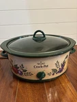 Vntg Rival Pot 6QT SCV602 Harvest Fruit W/crock & Lid Works. Fixed Price $44.99.