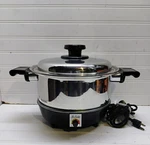 Kitchen 4 Qt Dutch Oven Americraft Stainless Electric Slow Cooker Base Lid. Fixed Price $384.99.