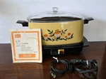 Vintage Sears Merry Mushroom Slow Cooker Grill Crock Pot Quart 1976 Works. Fixed Price $99.99.