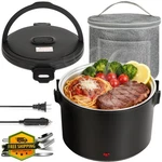 Cdbeee Electric Lunch Box 1.5L Food Warmer 3-IN-1 12V/24V/110V Black. Fixed Price $46.99.