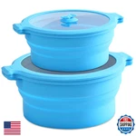 Collapsible Silicone Microwave Cookware Cooker Steamer For Cooking With Lids, 0.. Fixed Price $52.64.