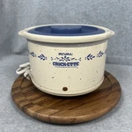 Rival Crock-ette Stoneware Slow Cooker Model 3200/3 Cream & Cornflower Blue. Fixed Price $14.99.