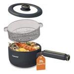 Topwit Hot Pot Electric Steamer, 2L Multifunctional 2.1 Quarts, Grey. Fixed Price $47.62.