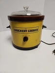 Vintage Sears & Roebuck Crockery Cooker Pot Tested. Mustard And Brown. Fixed Price $40.00.