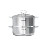 Sunhouse 2-TIER Stainless Steel Steamer Pot Lid Larger 5.5 Qt 3.8. Fixed Price $86.19.
