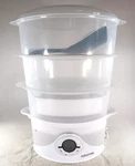 Gourmia Tiered Food Steamer GFS-300 With Recipe Book And Instructions. Fixed Price $13.54.
