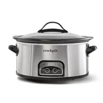 Slow Cooker 6 Quart Programmable Timer Auto Warmer Stainless Steel Crock Pot. Fixed Price $154.99.