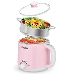 Dezin Electric Pot With Steamer, Stainless Steel Cooker 1.6 Liter. Fixed Price $41.49.
