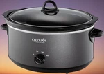 Crock-pot 7-QUART Manual Slow Cooker Charcoal, Serves 8+, 6-LB Roast. Fixed Price $64.89.