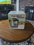 Hamilton Beach Programmable Rice Cooker: Model 37543, 20 Cup, Silver (brand New). Fixed Price $69.99.