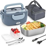 Electric Lunch Box Food Heater - 3 In 1 Portable Leakproof Heated Blue. Fixed Price $30.99.