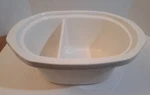 Rival Crock Pot Ceramic Insert 20610 White Divided Sections 5.5 Quart No Lid. Fixed Price $19.99.