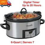 Crock-pot 6-QUART Programmable Carry Slow Cooker With Digital Timer. Fixed Price $118.74.