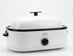 Rival Enamel Steel 20 Lbs Slow Cooker Roaster Broiler Buffet Server New Manual. Fixed Price $120.00.