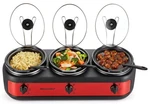 EWMST-325R Maxi-matic Triple Slow Cooker Buffet Server Adjustable Temp Dishwa.... Fixed Price $108.12.