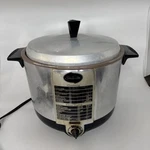 Vtg Sunbeam TCF-6 Aluminum Slow Cooker Deep Fryer W/ Basket Working. Fixed Price $9.99.