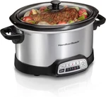 Hamilton Beach Quart Programmable Slow Cooker 5 Cooking Times, Silver (33443). Fixed Price $47.99.