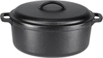 Amazon Basics Round Pre-seasoned Cast Iron Dutch Oven Pot With 7-QUART, Black. Fixed Price $45.27.