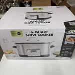 Electric 6QT Slow Cooker With Lid, Ceramic Nonstick Pfas-free Removable Pot, .... Fixed Price $89.99.