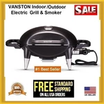 Vanston Indoor/outdoor Electric Grill 1500W Barbecue Bbq &smoker Stainless. Fixed Price $88.95.