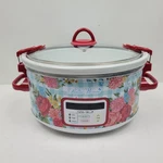 The Pioneer Woman Sweet Rose 6-QUART Programmable Slow Cooker Crock Pot Nice. Fixed Price $80.00.