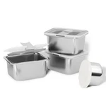 Bakpoco Stainless Steel Snack Lunch 300 ML/12 Oz 3PACKS, 4-1 Silver. Fixed Price $30.29.