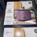 Two (2) Quart Slow Cooker W/removable Crock Enchanting Purple By Mainstays. Fixed Price $16.00.