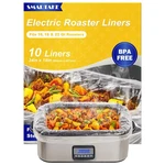Smartake Electric Roaster Liners, Count Disposable 10-PACK, Clear. Fixed Price $19.30.