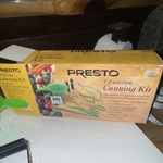 Presto 7-FUNCTION Canning Kit, Digital Timer, Funnel, Bubble Remover, Jar Lifter. Fixed Price $19.98.