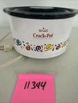Vtg Rival 90S Geometric 1QT Crock Pot Dip Party Hormel Chili Velveeta Promo. Fixed Price $23.95.