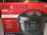 Instant Pot Rio Wide Base 7.5 Qt Large Pressure With 7-IN-1 Multicooker. Fixed Price $99.99.