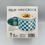 Finelife Slow Cooker Vintage Mini Crock Pot 0.65 Qt New Still Box Aqua Blue. Fixed Price $22.49.