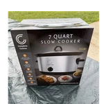 Complete Cuisine 7 Qt Slow Cooker Stainless Steel, Dishwasher Safe, 3 Settings. Fixed Price $28.00.
