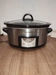 Crock Pot Original Slow Cooker Programmable Digital Control SCCPVC709S-033. Fixed Price $20.00.