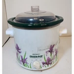 Rival Crock Pot Model 3150 Purple Iris Vintage Removable Stoneware Tested. Fixed Price $30.00.