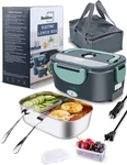 Buddew Electric Heated Lunch Box, 80W Fast Heating, 1.5L Food-grade 304 Stainles. Fixed Price $34.66.
