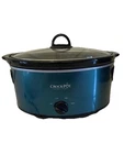 Crock-pot Qt Manual Slow Cooker Teal SCV603-TQ Oval Ceramic Lid. Fixed Price $50.00.